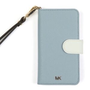 💐 Michael Kors Leather Folio iPhone 7 or 8 Plus Case Wristlet